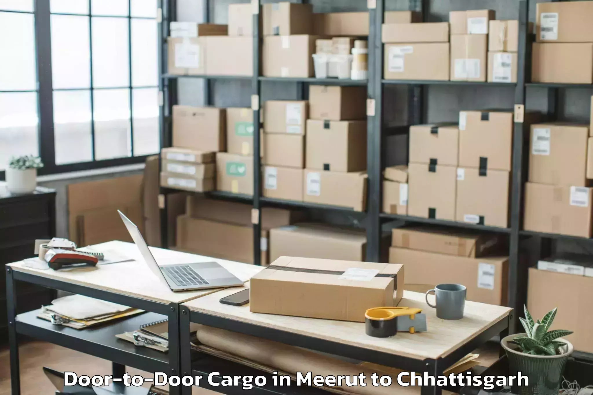 Meerut to Chirimiri Door To Door Cargo